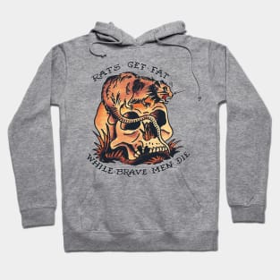 Tattoo skull and rat Hoodie